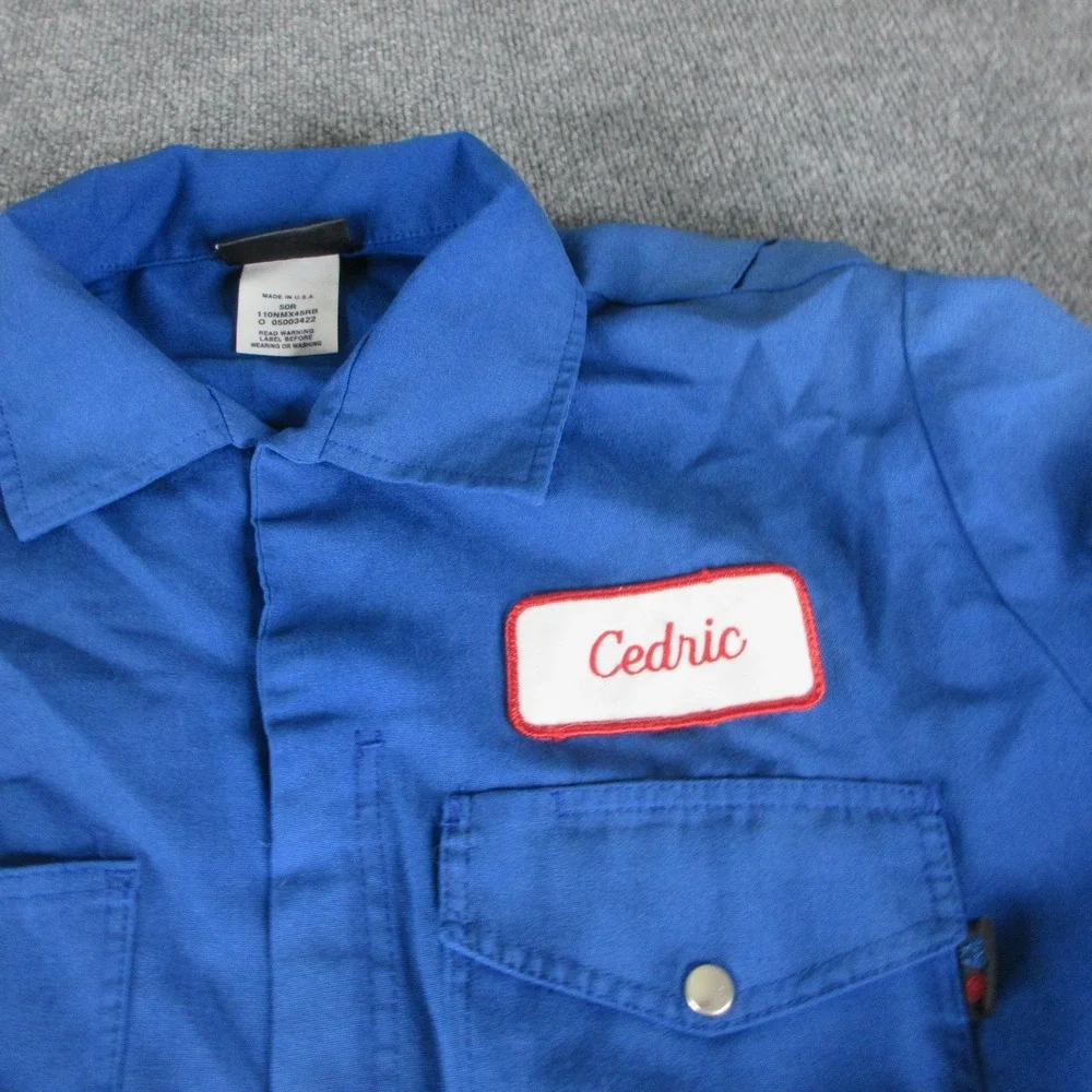 Workrite FR Coveralls Mens 50R Blue Twill Flame Resistant Mechanic Workwear USA